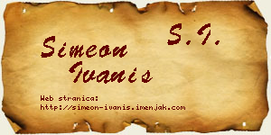 Simeon Ivaniš vizit kartica